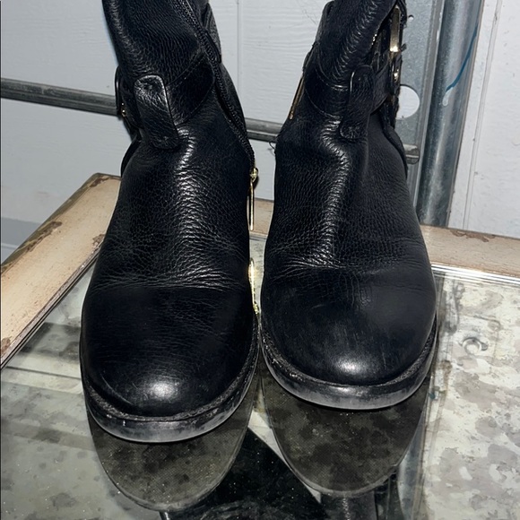 Black Tory Burch knee high boots. - Picture 3 of 7